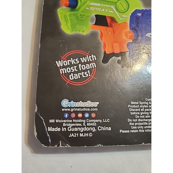 Grin Studios Dart Blaster Works with Most Foam Darts Darts Fly 40 ft 2 Blasters - Picture 6 of 10